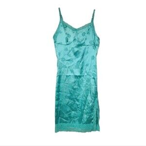 Fashion Nova Aqua Floral Lace Slip Back Zip Dress XS